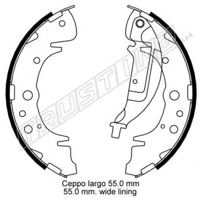 Photo Brake Shoe Set, parking brake TRUSTING 046216