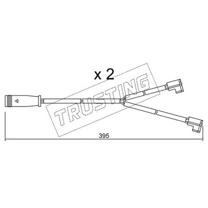 Photo Warning Contact, brake pad wear TRUSTING SU174K