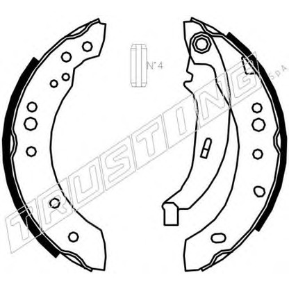 Photo Brake Shoe Set TRUSTING 088241