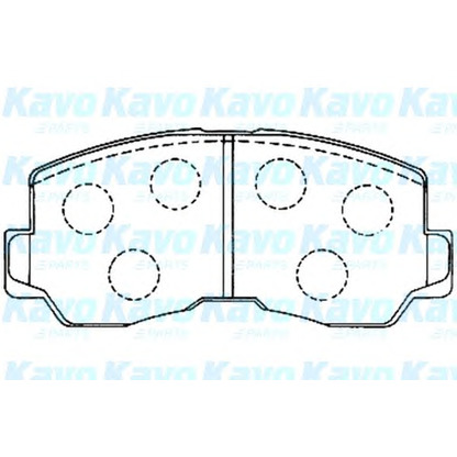 Фото Комплект тормозных колодок, дисковый тормоз KAVO PARTS BP5533