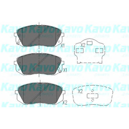 Фото Комплект тормозных колодок, дисковый тормоз KAVO PARTS KBP4018