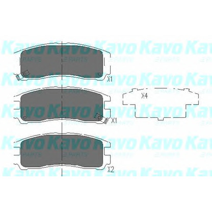 Zdjęcie Zestaw klocków hamulcowych, hamulce tarczowe KAVO PARTS KBP5509