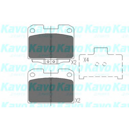 Photo Kit de plaquettes de frein, frein à disque KAVO PARTS KBP5531