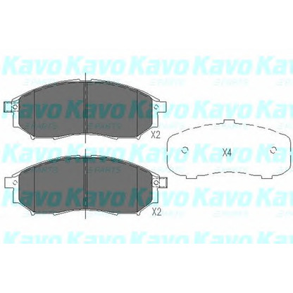 Фото Комплект тормозных колодок, дисковый тормоз KAVO PARTS KBP6567