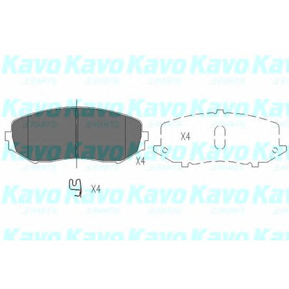 Zdjęcie Zestaw klocków hamulcowych, hamulce tarczowe KAVO PARTS KBP8512