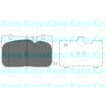 Фото Комплект тормозных колодок, дисковый тормоз KAVO PARTS KBP9053