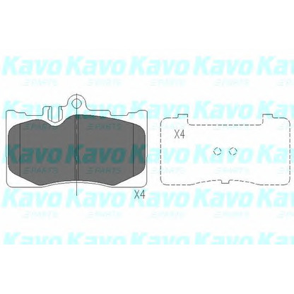 Фото Комплект тормозных колодок, дисковый тормоз KAVO PARTS KBP9071