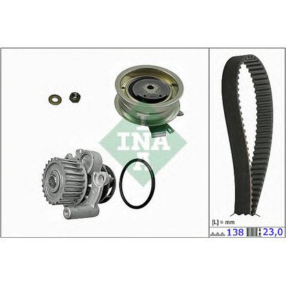 Photo Water Pump & Timing Belt Kit INA 530017130