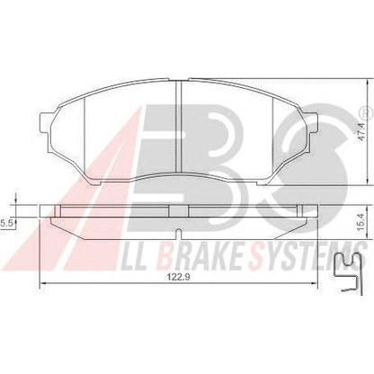 Photo Brake Pad Set, disc brake A.B.S. 37200OE