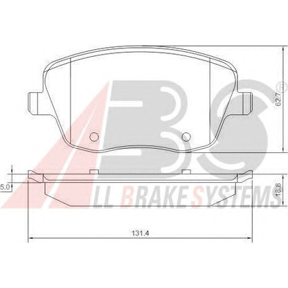 Photo Brake Pad Set, disc brake A.B.S. 37241
