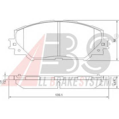 Foto Kit pastiglie freno, Freno a disco A.B.S. 37544OE