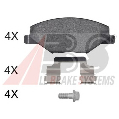 Photo Brake Pad Set, disc brake A.B.S. 37957OE