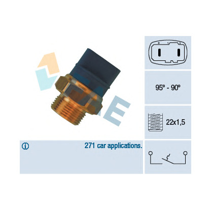 Foto Interruptor de temperatura, ventilador del radiador FAE 36370
