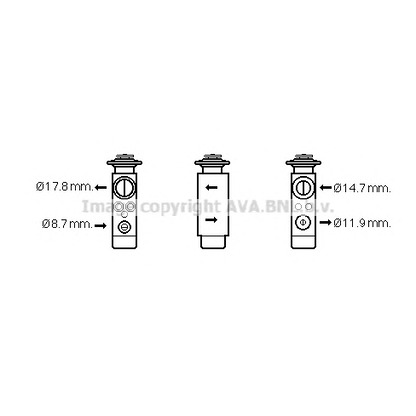 Photo Expansion Valve, air conditioning AVA QUALITY COOLING CN1219