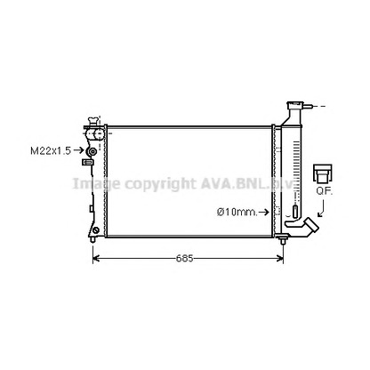 Foto Radiatore, Raffreddamento motore AVA QUALITY COOLING CN2124