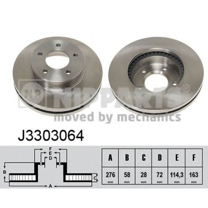 Photo Brake Disc NIPPARTS J3303064