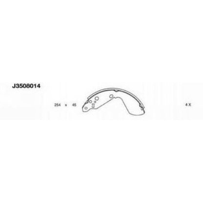 Photo Brake Shoe Set NIPPARTS J3508014