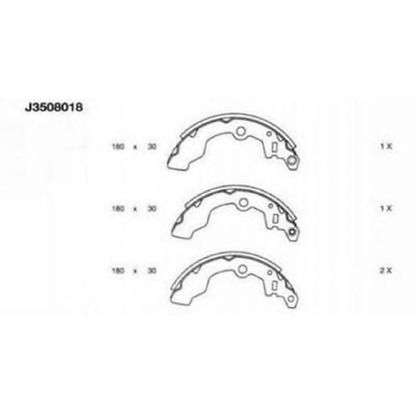 Zdjęcie Zesatw szczęk hamulcowych NIPPARTS J3508018