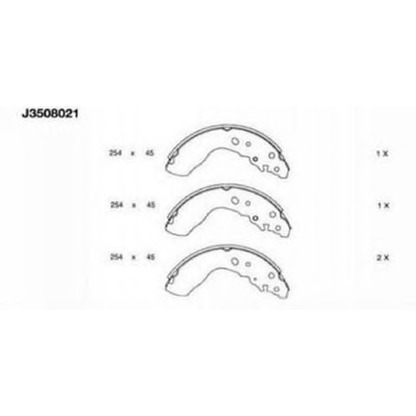 Photo Brake Shoe Set NIPPARTS J3508021