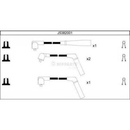 Photo Ignition Cable Kit NIPPARTS J5382001