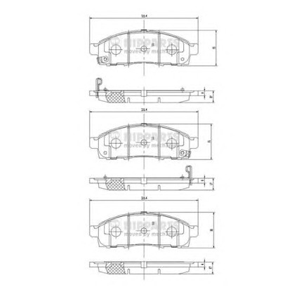 Foto Bremsbelagsatz, Scheibenbremse NIPPARTS N3601101