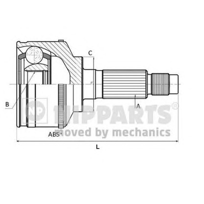 Foto Gelenksatz, Antriebswelle NIPPARTS J2822116