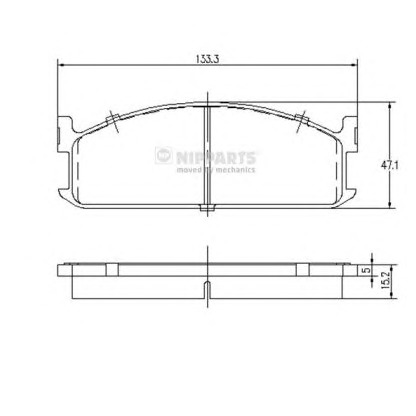 Foto Kit pastiglie freno, Freno a disco NIPPARTS J3609002