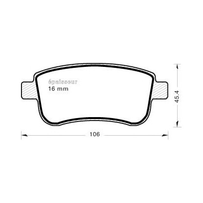 Photo Brake Pad Set, disc brake MGA 966