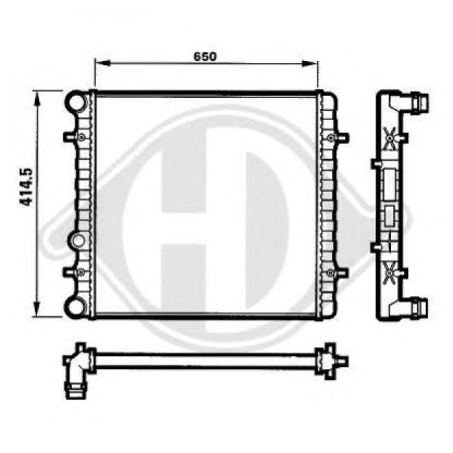 Photo Radiateur, refroidissement du moteur DIEDERICHS 8101151