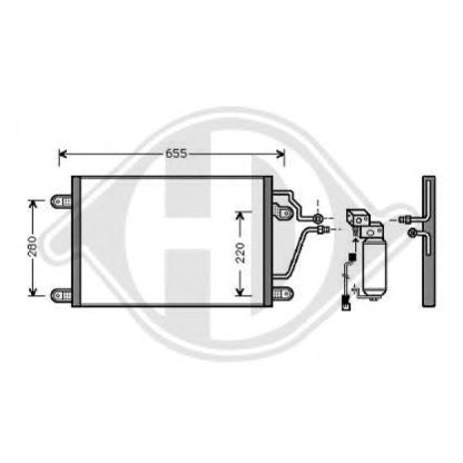 Photo Condenser, air conditioning DIEDERICHS 8447201