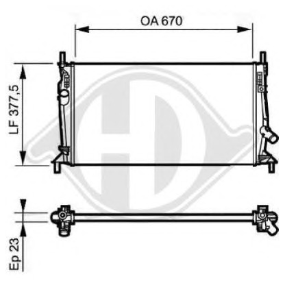 Photo Radiator, engine cooling DIEDERICHS 8568105