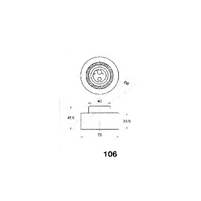 Foto Rullo tenditore, Cinghia dentata ASHIKA 4501106