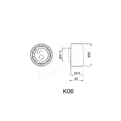 Фото Натяжной ролик, ремень ГРМ ASHIKA 450K006