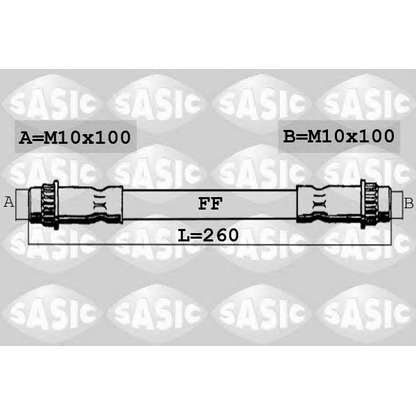 Foto Tubo flexible de frenos SASIC 6600011