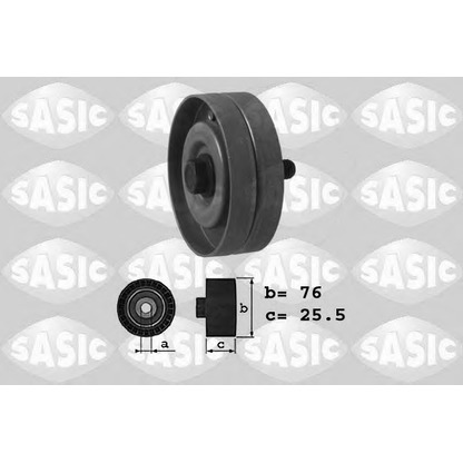 Photo Deflection/Guide Pulley, v-ribbed belt SASIC 1626117