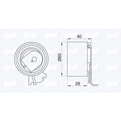 Фото Натяжной ролик, ремень ГРМ IPD 141074
