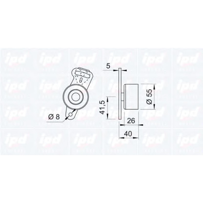 Photo Tensioner Pulley, timing belt IPD 140315