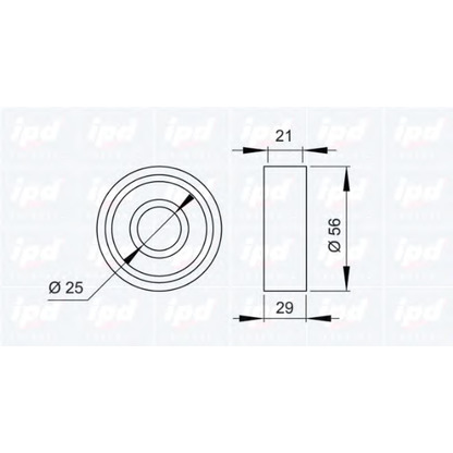 Photo Tensioner Pulley, timing belt IPD 140902