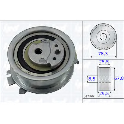Photo Tensioner Pulley, timing belt IPD 153755