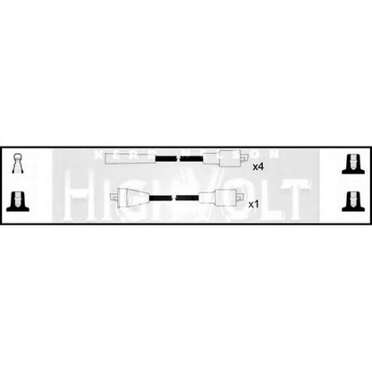 Фото Комплект проводов зажигания STANDARD OEF178