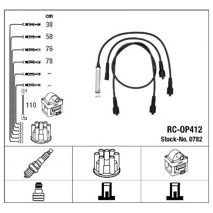 Photo Ignition Cable Kit NGK 0782