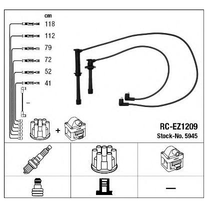Foto Zündleitungssatz NGK 5945