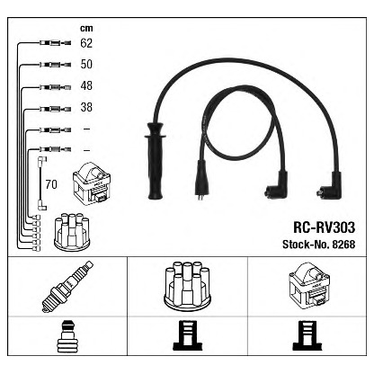 Photo Ignition Cable Kit NGK 8268