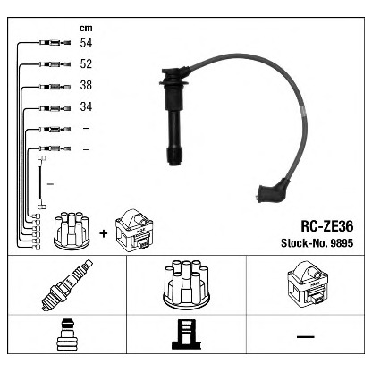 Photo Ignition Cable Kit NGK 9895