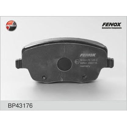 Фото Комплект тормозных колодок, дисковый тормоз FENOX BP43176