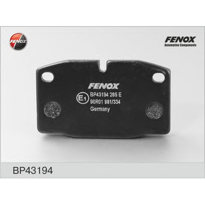 Photo Brake Pad Set, disc brake FENOX BP43194