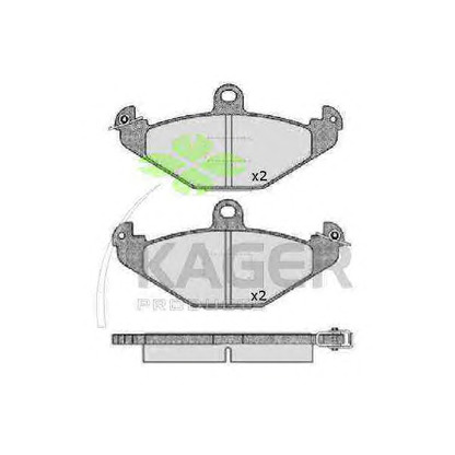 Foto Bremsbelagsatz, Scheibenbremse KAGER 350086