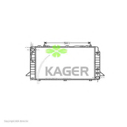 Photo Radiator, engine cooling KAGER 310019