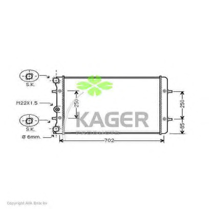 Photo Radiateur, refroidissement du moteur KAGER 310033