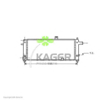 Photo Radiator, engine cooling KAGER 310745
